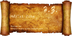 Házi Zita névjegykártya